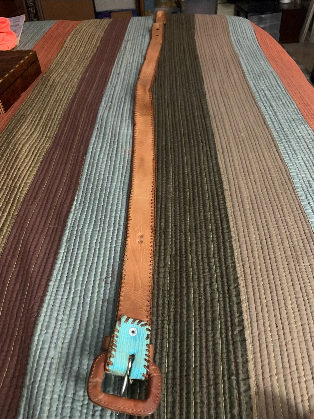 N/A turquoise woven